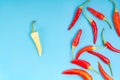 Mixed color chili pepper background Royalty Free Stock Photo