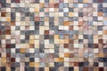 mixed color slate tiles forming a mosaic pattern