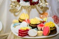 Mixed colored delicious sweets Royalty Free Stock Photo