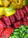 Mixed colorful Bell peppers Royalty Free Stock Photo