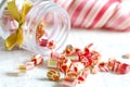 Mixed colorful candy lollipops Royalty Free Stock Photo