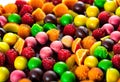 Mixed colorful fruit bonbon close up Royalty Free Stock Photo
