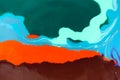 Mixed colorful inks background. Abstract paint texture. Royalty Free Stock Photo