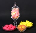 Mixed colorful jelly candies and marshmallows Royalty Free Stock Photo