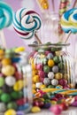 Mixed colorful sweets, lollipops and candy Royalty Free Stock Photo