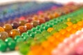 Mixed colors beads close-up made from natural stones or glass marbles Royalty Free Stock Photo