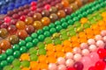 Mixed colors beads close-up made from natural stones or glass marbles Royalty Free Stock Photo
