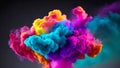 Mixed colour Blast Of Paint Splatter Colorful Explosion Of Paint Ai Generated Royalty Free Stock Photo