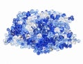 Mixed crystals - blue, violet, tranparent