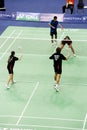 Mixed Doubles Badminton Royalty Free Stock Photo