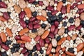 Mixed dried beans Royalty Free Stock Photo