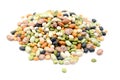 Mixed dried beans and peas Royalty Free Stock Photo