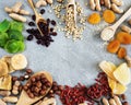 Mixed dried fruits Royalty Free Stock Photo