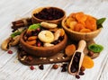 Mixed dried fruits Royalty Free Stock Photo