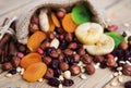 Mixed dried fruits Royalty Free Stock Photo