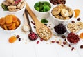 Mixed dried fruits Royalty Free Stock Photo