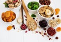 Mixed dried fruits Royalty Free Stock Photo