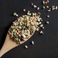 Mixed dried legumes and cereals. Royalty Free Stock Photo