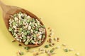 Mixed dried legumes and cereals. Royalty Free Stock Photo