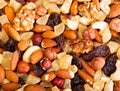 Mixed dried nuts and fruit Royalty Free Stock Photo