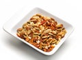 Mixed dried shelled fruit and dried tomatoes Royalty Free Stock Photo