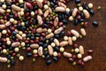Mixed dry beans. Royalty Free Stock Photo