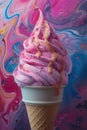 Mixed flavor soft ice cream Royalty Free Stock Photo