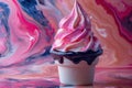 Mixed flavor soft ice cream Royalty Free Stock Photo