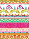 Mixed Folkloric Design Vector Illustration Royalty Free Stock Photo