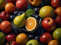 Mixed fresh colorful fruit image