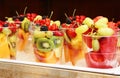 Mixed fresh fruits in a glass - healthy eating - diet concept