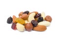 Mixed fresh nuts and raisins Royalty Free Stock Photo