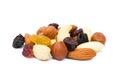 Mixed fresh nuts and raisins Royalty Free Stock Photo