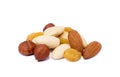 Mixed fresh nuts and raisins Royalty Free Stock Photo