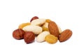 Mixed fresh nuts and raisins Royalty Free Stock Photo