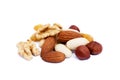 Mixed fresh nuts and raisins Royalty Free Stock Photo