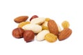 Mixed fresh nuts and raisins Royalty Free Stock Photo