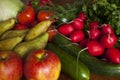 Mixed fresh vegetables for background