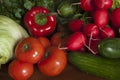 Mixed fresh vegetables for background