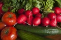 Mixed fresh vegetables for background