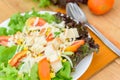 Mixed fresh vegetables salad in white dish Royalty Free Stock Photo