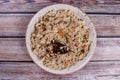 Mixed fried rice top view Royalty Free Stock Photo