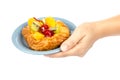 Mixed fruit Danish pastry Royalty Free Stock Photo