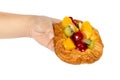 Mixed fruit Danish pastry Royalty Free Stock Photo