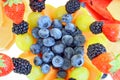 Mixed fruit dish with blueberries Royalty Free Stock Photo