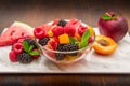 Mixed fruit salad with fresh fruit Royalty Free Stock Photo