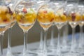 Mixed Fruit salad in glass blow