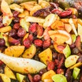 Mixed fruit spicy salad. Royalty Free Stock Photo