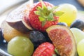 Mixed Fruit with strawberries, close up Royalty Free Stock Photo