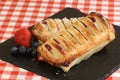 Mixed fruit strudel Royalty Free Stock Photo